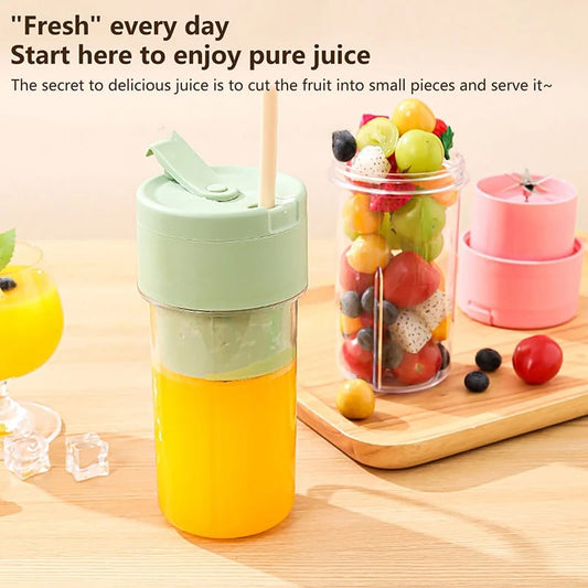 mason portable mini juicer blender with straw cup
