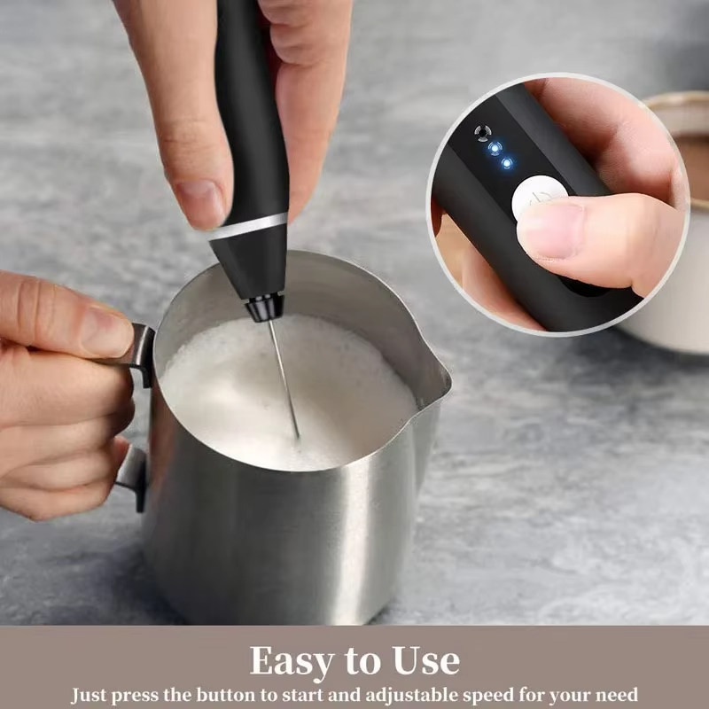 Rechargeable Electric Coffee Mixer | Egg Beater & Milk Frother with Quick Frothing Action | Portable Kitchen Handheld Whisk”