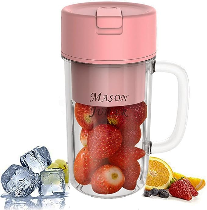 mason portable mini juicer blender with straw cup