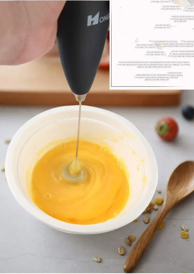 Electric Egg Beater | Handheld Milk Frother & Coffee Mixer | Portable Mini Drink Whisk for Kitchen & Home Use