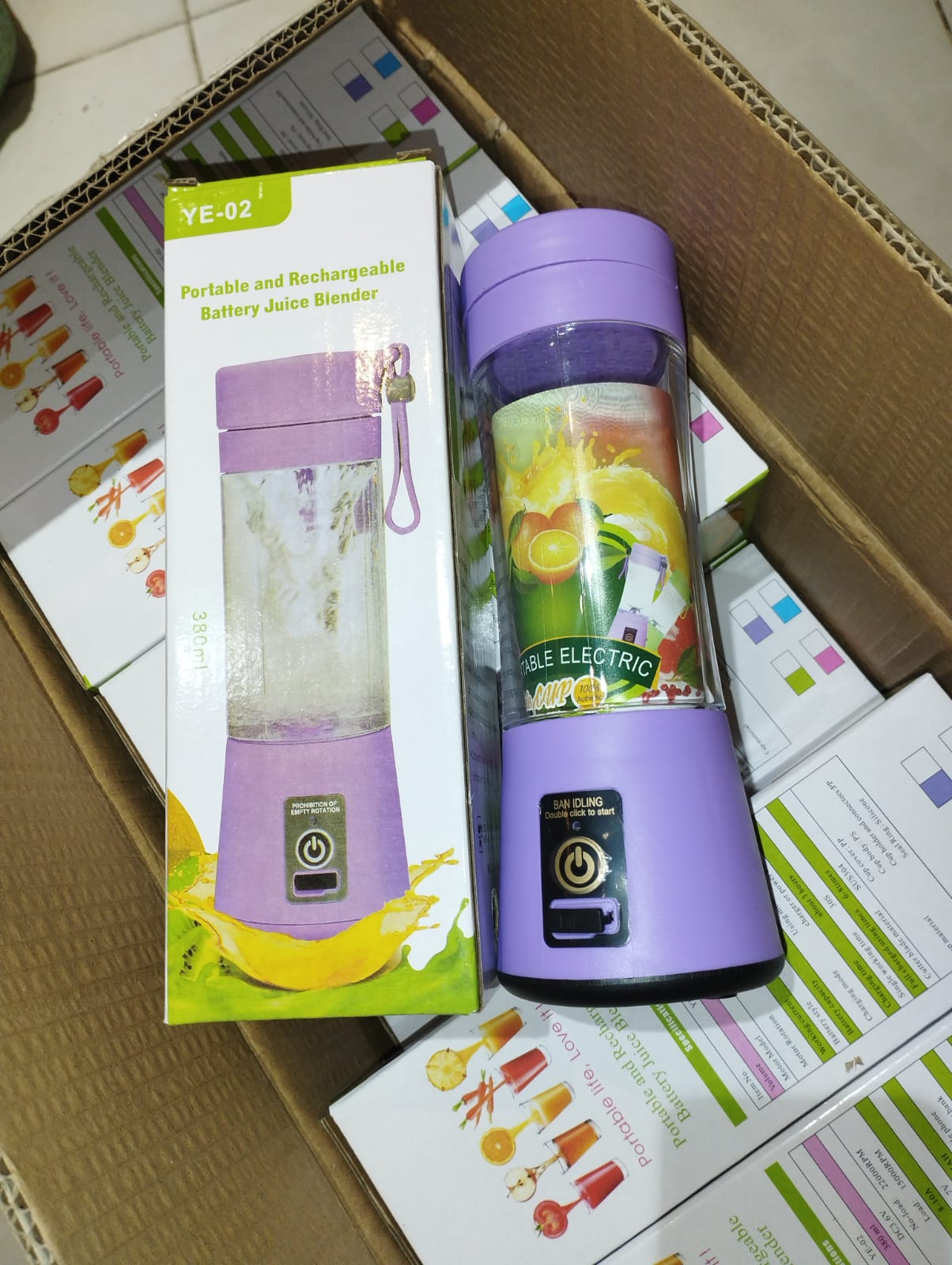 Portable Mini 6 blade Juicer blender | Outdoor Juicing Cup (380ml) - Rechargeable