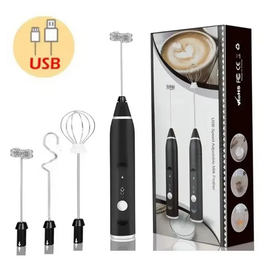 Rechargeable Electric Coffee Mixer | Egg Beater & Milk Frother with Quick Frothing Action | Portable Kitchen Handheld Whisk”