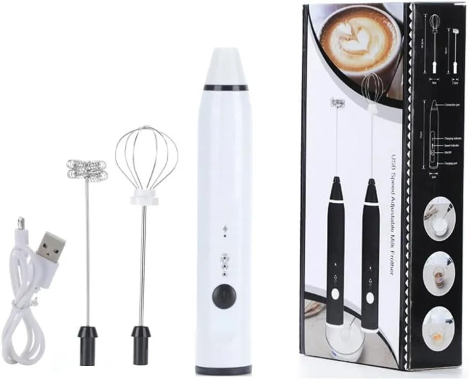 Rechargeable Electric Coffee Mixer | Egg Beater & Milk Frother with Quick Frothing Action | Portable Kitchen Handheld Whisk”