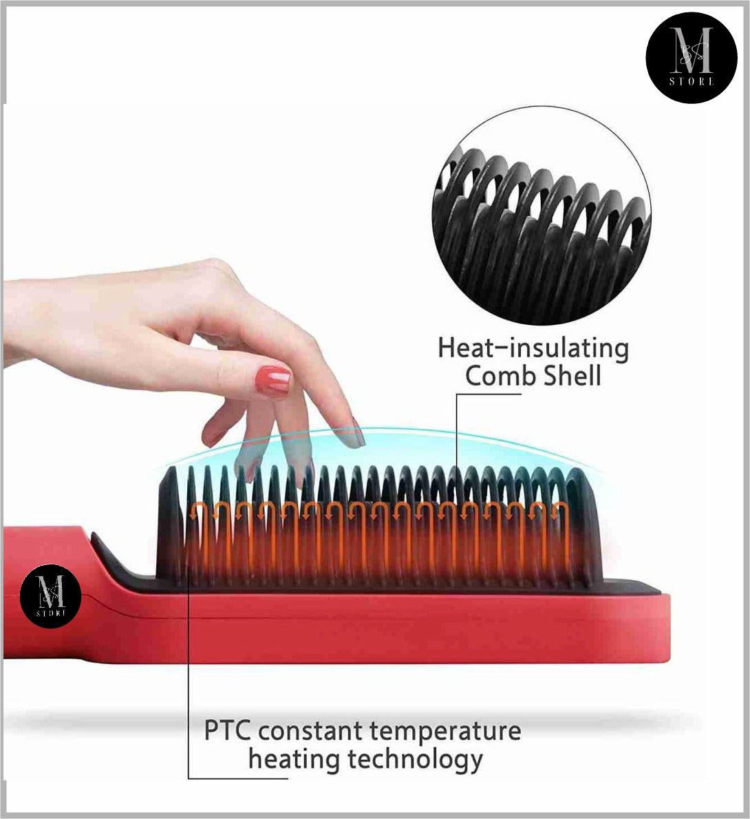 Hair Straightening Comb/Brush, Curling Comb Dual-Purpose Hair Straightener Styling Comb, Splint Does Not Damage The Inner Buckle for Professional Salon at Home
