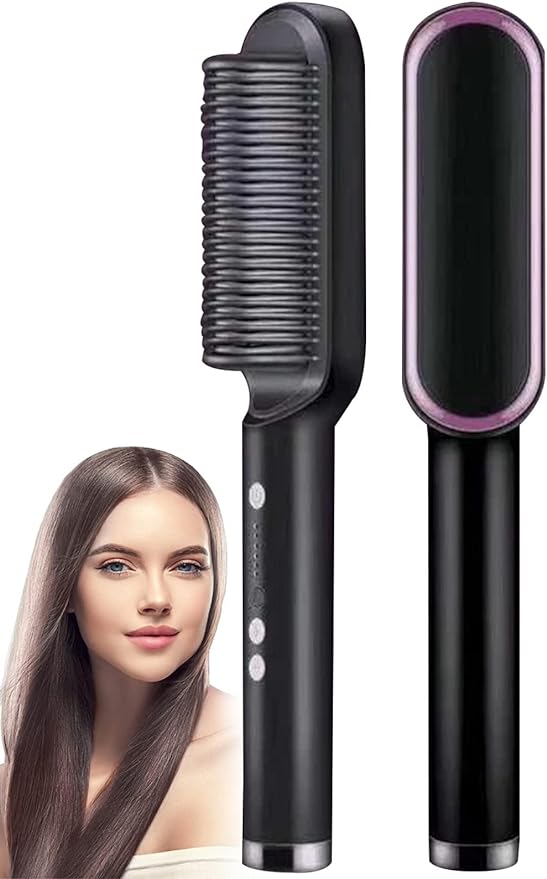 Hair Straightening Comb/Brush, Curling Comb Dual-Purpose Hair Straightener Styling Comb, Splint Does Not Damage The Inner Buckle for Professional Salon at Home