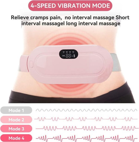 Heating Pad women Period Pain Cramp Relief Belt -Portable Menstrual Heating Pad, Heated Belly Belt for Menstrual Cramp Relief with 3 Heat Levels and 4 Modes, Electric Belt Massage for Women and Girls - Electric Massager Machine for Women